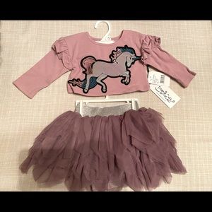 12 month two piece unicorn outfit